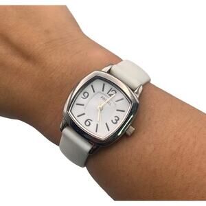 Fossil Silver-tone Rubber Band Ladies Wristlet Watch